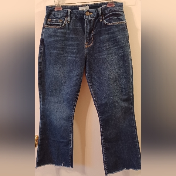 FRAME La Crop Mini Boot size 29 denim blue jeans - Picture 3 of 12